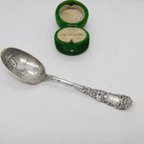 Edwardian Sterling Silver Little Miss Muffet Nursery Rhyme Spoon Antique 1905