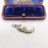Sterling Silver Venetian Gondola Charm Pendant Vintage c1970