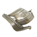 Frederik Thomsen Danish Sterling Silver Ship Brooch Antique c1920 Art Deco