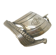 Frederik Thomsen Danish Sterling Silver Ship Brooch Antique c1920 Art Deco