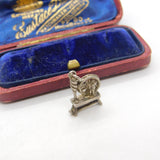 Sterling Silver Spinning Wheel Charm Pendant Vintage c1970