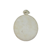 Sterling Silver Flat Oval Dog-Tag Style Charm Pendant Vintage c1970