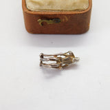 Sterling Silver Skiing Charm Pendant Vintage c1970
