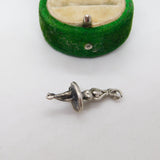 Sterling Silver Ballerina Charm Pendant Vintage c1970