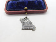 Sterling Silver State of Missouri USA Charm Pendant Vintage c1970