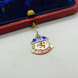 Sterling Silver and Coloured Enamel Travel Shield 'Devon' Charm Vintage c1970