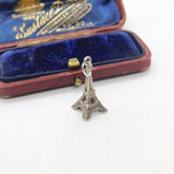 Sterling Silver Eiffel Tower Charm Pendant Vintage c1970