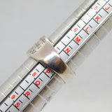 Sterling Silver Three Tier CZ Graduating Band Ring Modern c1990 Size O 1/2
