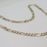 Sterling Silver Chunky Figaro Chain Necklace Contemporary c1990