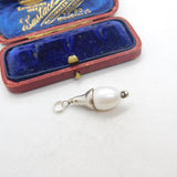 Sterling Silver and Little Pearl Charm Pendant Vintage c1970