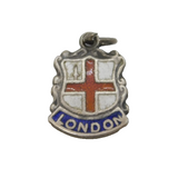 Sterling Silver Enamel London Souvenir Charm Pendant Vintage c1970