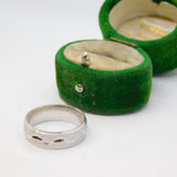 Sterling Silver Textured Patterned Brushed Band Ring Vintage c1970 Size N