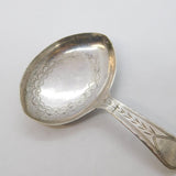George III Sterling Silver Floral Pattern Tea Caddy Spoon Antique 1795 London