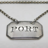 George III Sterling Silver Pierced Port Decanter Label Antique 1808 London