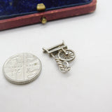 Sterling Silver Spinning Wheel Charm Pendant Vintage c1970