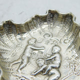 Edwardian Sterling Silver Leaf Form Novelty Tea Caddy Spoon Antique Chester