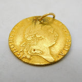 King George III 22ct Gold Spade Guinea Coin Pendant Antique 1794 Fine