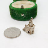 Sterling Silver Wedding in the Church Charm Pendant Vintage c1970