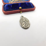 Sterling Silver French Catholic Saint Charm Pendant Vintage c1970