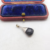Sterling Silver and Black Onyx Charm Pendant Vintage c1970
