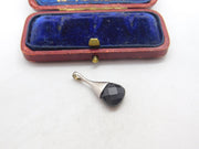 Sterling Silver and Black Onyx Charm Pendant Vintage c1970