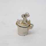 Sterling Silver Coup in the Champagne Bucket Charm Pendant Vintage c1970