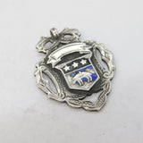 Victorian Sterling Silver Enamel Sporting Fob Medal Antique c1900