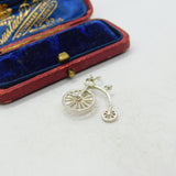 Sterling Silver Nuvo Penny Farthing Charm Pendant Vintage c1970
