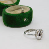 Sterling Silver Textured Swirl Adjustable Ring Vintage c1970 Size L