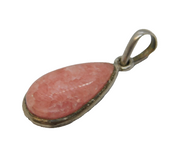 Sterling Silver & Agate Drop Pendant Vintage c1970s