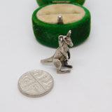 Sterling Silver Kangaroo Charm Pendant Vintage c1970