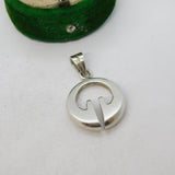 Sterling Silver Symbol Charm Pendant Vintage c1970