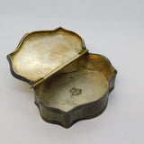 Victorian Old Sheffield Plated Farthing Coin Set Snuff Box Antique c1850