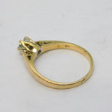 9ct Yellow Gold & 0.33ct Brilliant Cut Diamond Solitaire Ring Vintage London