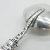 George IV Sterling Silver Deer Crest Tea Caddy or Sugar Spoon Antique 1824
