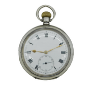 Dennison Sterling Silver 17 Jewels Pocket Watch Antique 1942 London