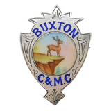 Edwardian Sterling Silver Enamel Buxton Car & Motor Club Brooch Antique