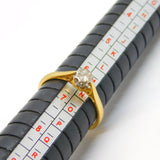 18ct Yellow Gold & 0.15ct Diamond Solitaire Ring Vintage 1973 Sheffield