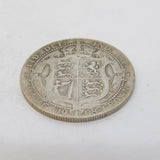 King Edward VII .925 Silver Half Crown Coin Antique 1908 Fine Condition