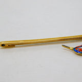 Victorian 15ct Yellow Gold, Enamel & Pearl Kingfisher Brooch Antique c1890
