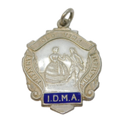 Sterling Silver & Enamel IDMA Theatrical Fob Medal Vintage 1979 Birmingham