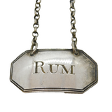 George III Sterling Silver Rum Decanter Label Antique 1802 London