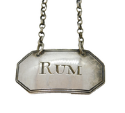 George III Sterling Silver Rum Decanter Label Antique 1802 London