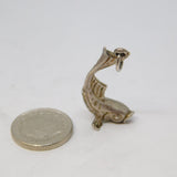 Sterling Silver Oriental Fish Charm Pendant Vintage c1970