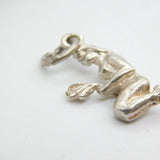 Sterling Silver Virgo Zodiac Symbol Charm Pendant Vintage c1970
