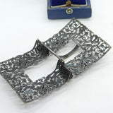 Czech Silver Plated & Paste Set Buckle Antique c1920 Art Deco