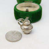 Sterling Silver Jersey Can Charm Pendant Vintage c1970