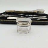 Art Deco Boxed Sterling Silver Engine Turned Vanity Set Antique 1929 Birmingham