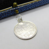 Sterling Silver Sixpence Coin Republic of South Africa Charm 1897