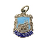 Sterling Silver Enamel John O'Groats Charm Pendant Vintage c1970s